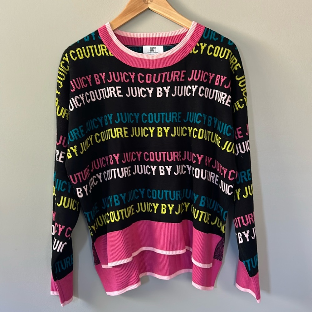 Juicy Couture Logo Crewneck Sweater Sz‎ L NWT